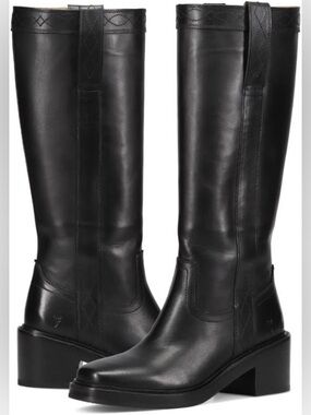 NEW!!!FRYE WOMENS KATE PULL-ON WESTERN BLACK BOOT SZ 9